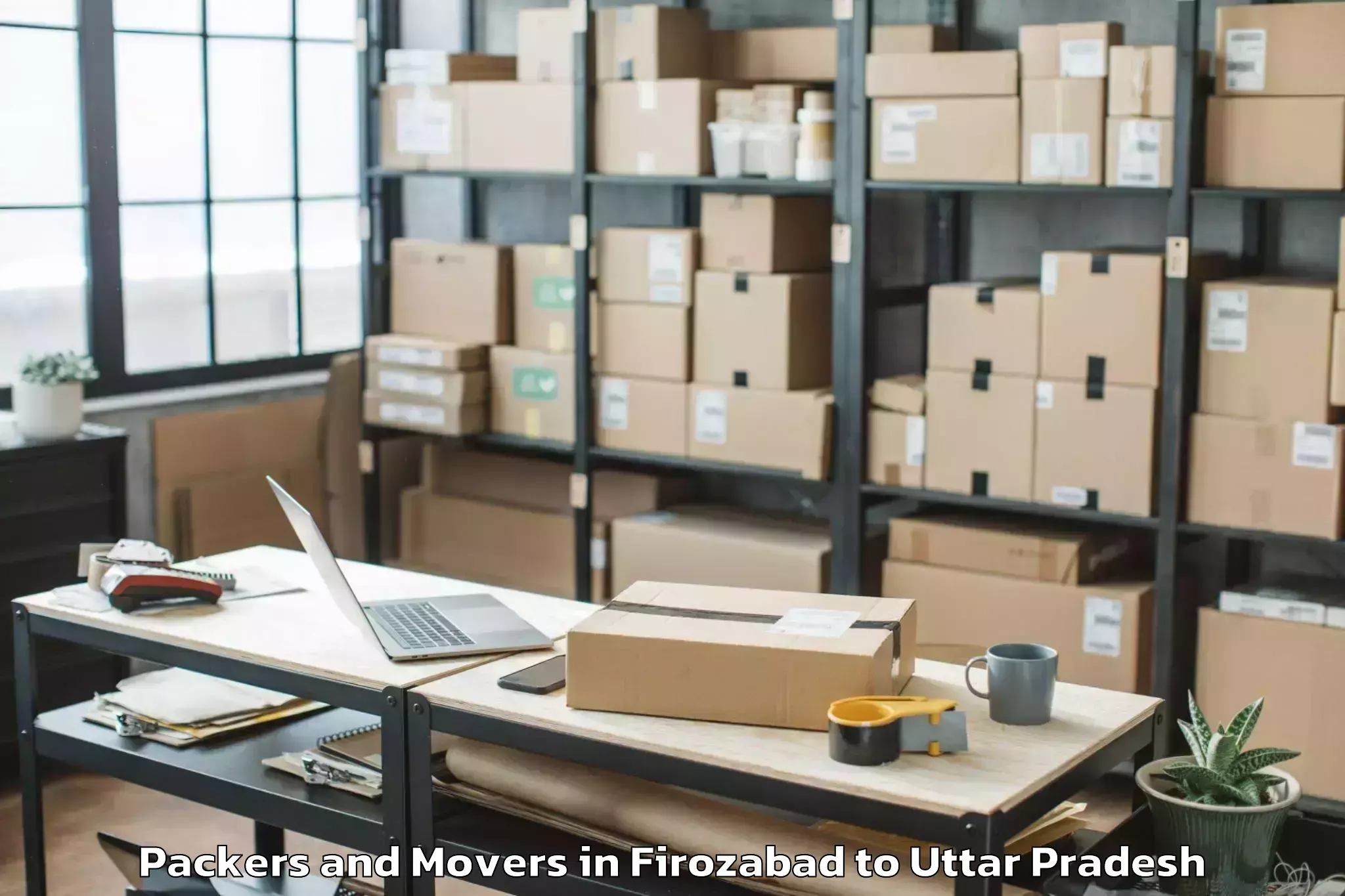 Trusted Firozabad to Gardens Galleria Lucknow Packers And Movers